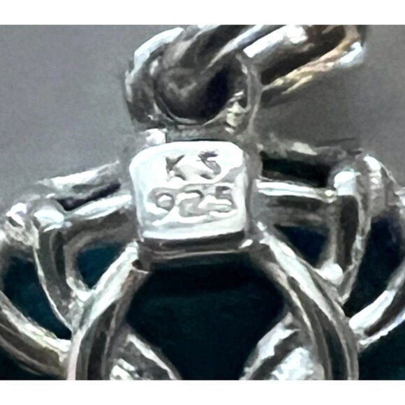 Vtg Kendra Scott 925 Silver Faceted Turquoise Drop Dangle Earrings Jewelry Signe - Picture 5 of 5